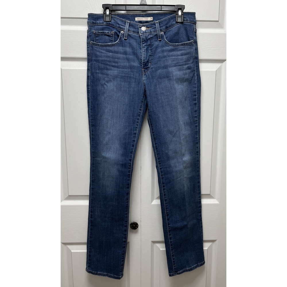 Levi's 314 Women's Shaping Straight Stretch Denim Jeans‎ Blue Size 30X32